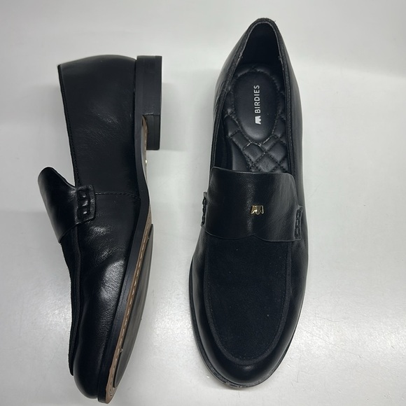 Birdies The Starling 20 Loafer Leather Suede Slip On Shoe Business Black Size 8 - Picture 1 of 11
